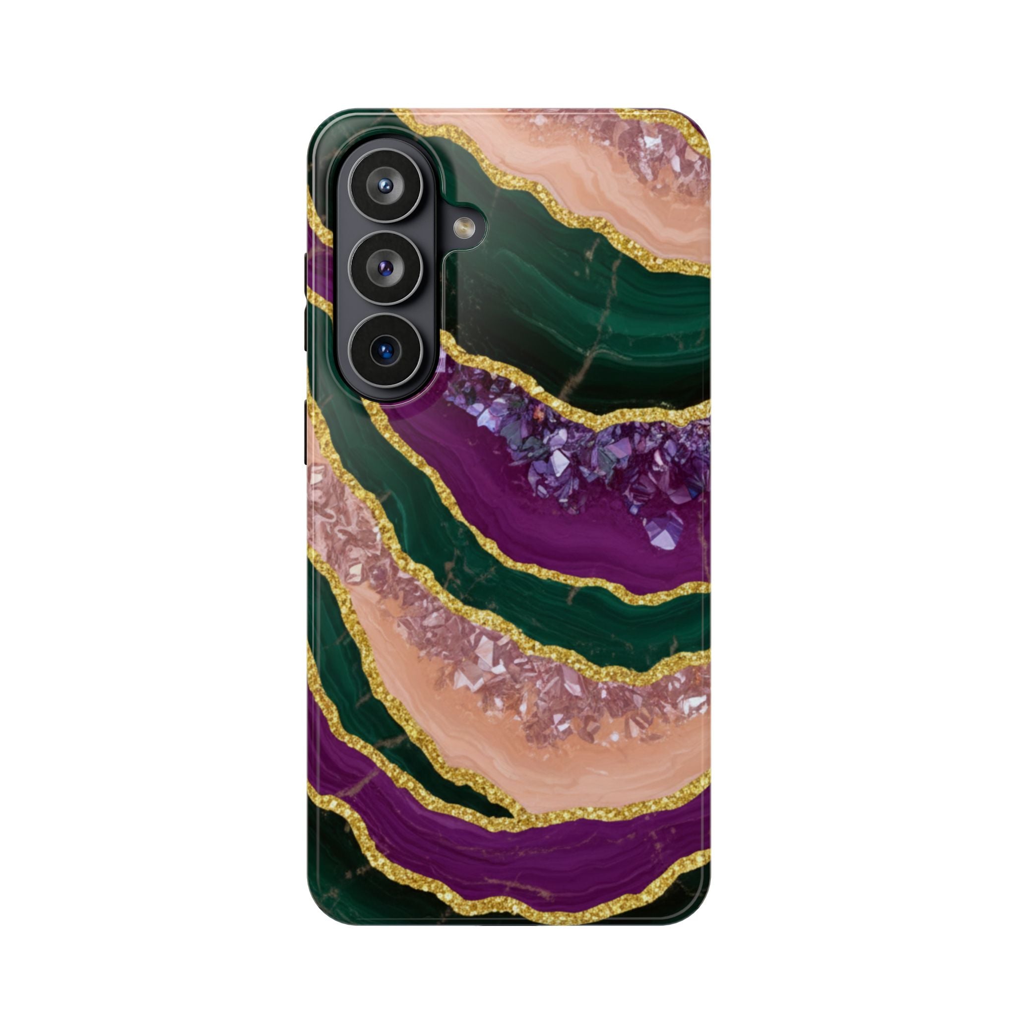 Samsung Galaxy case Impact-Resistant phone cover 25, 26 - Crystal Stone Pattern