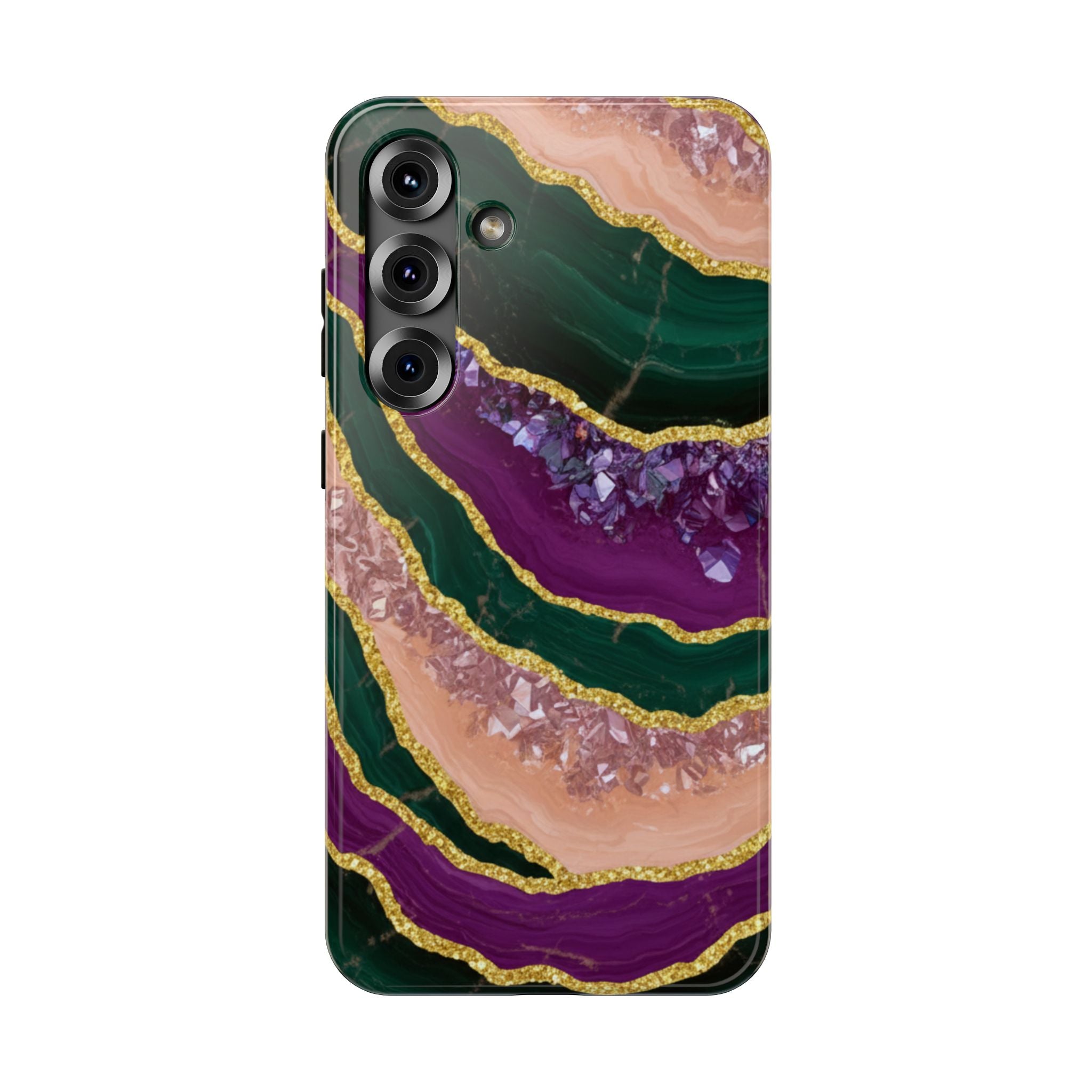 Samsung Galaxy case Impact-Resistant phone cover 25, 26 - Crystal Stone Pattern