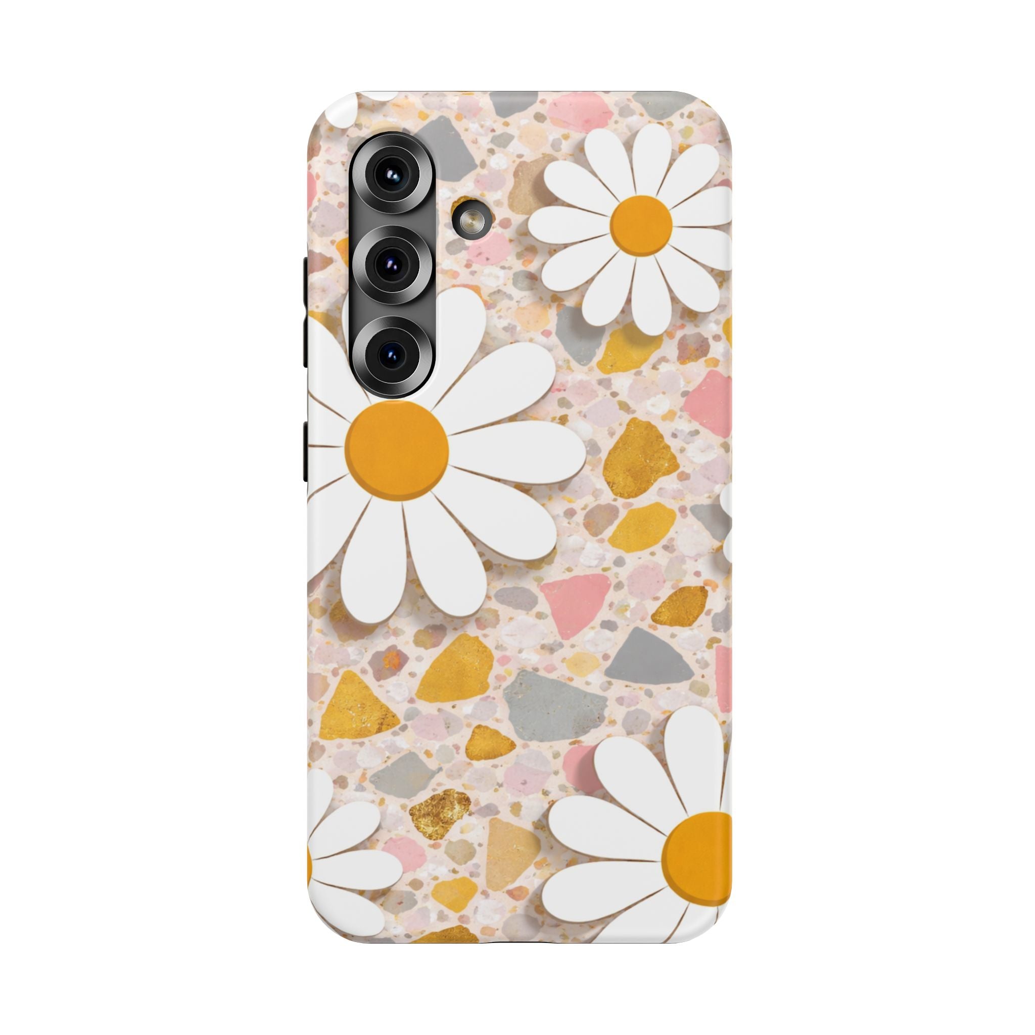 Samsung Galaxy case Impact-Resistant phone cover 25, 26 - White Flower