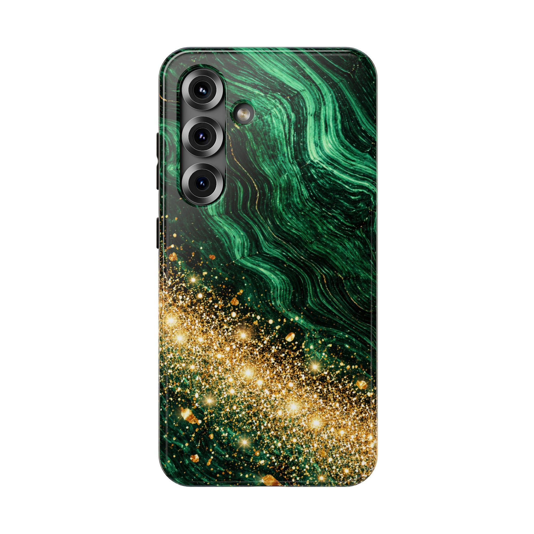 Samsung Galaxy case Impact-Resistant phone cover 25, 26 - Green Gold