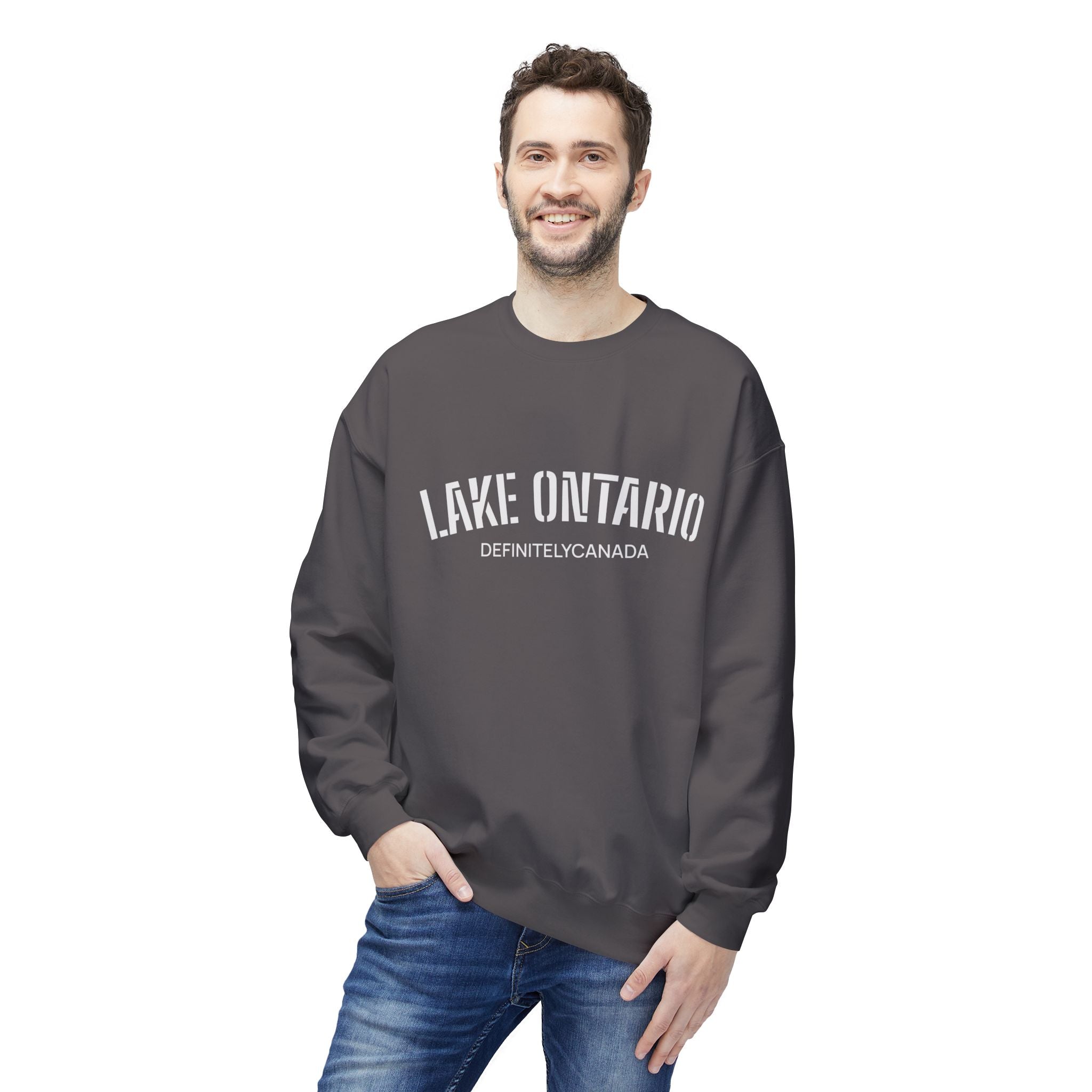 Lake Ontario Crewneck Sweatshirt, Unisex Ontario Sweatshirt, Minimalist Canada Sweatshirt, Canadian Lake Pullover, Lake Lover Gift