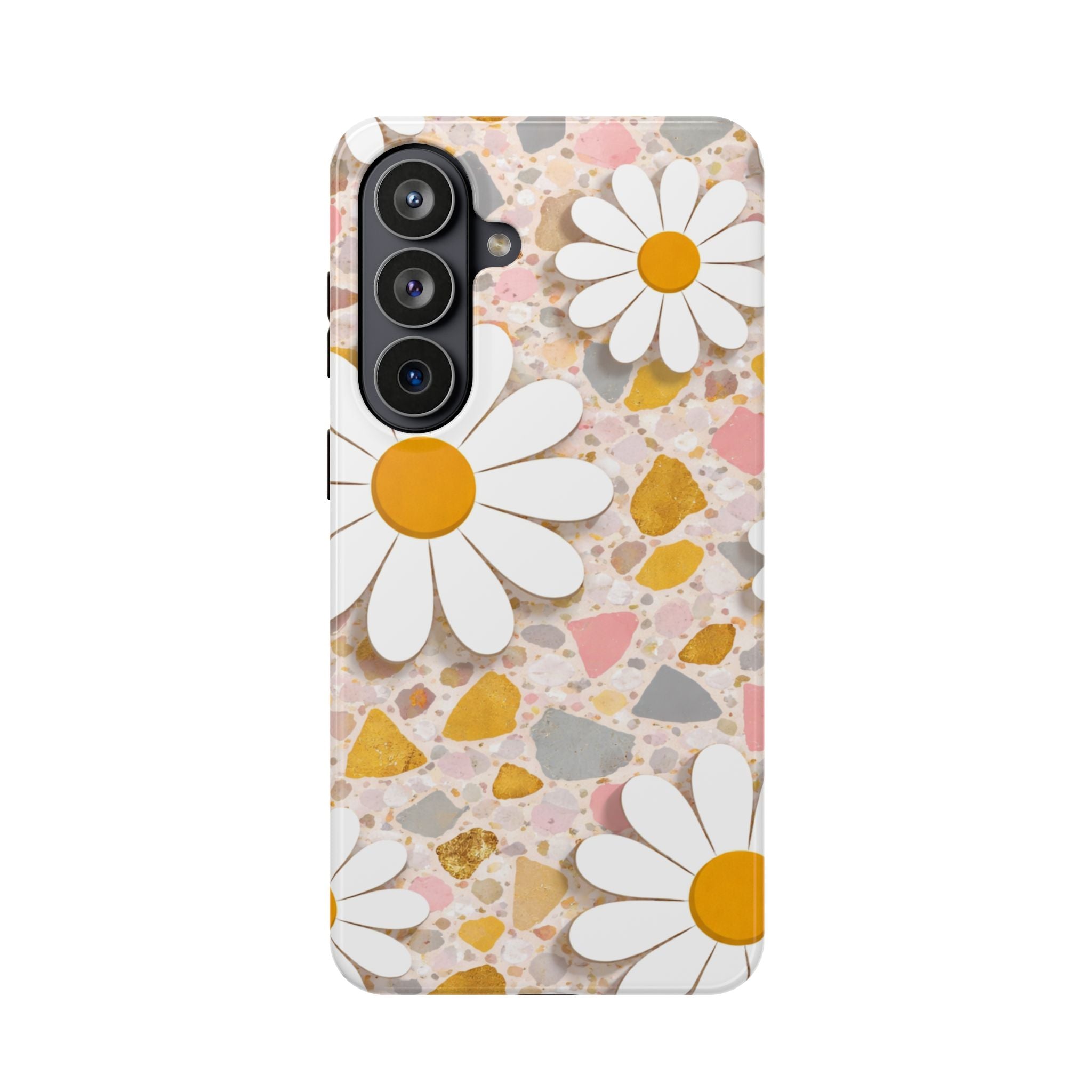 Samsung Galaxy case Impact-Resistant phone cover 25, 26 - White Flower