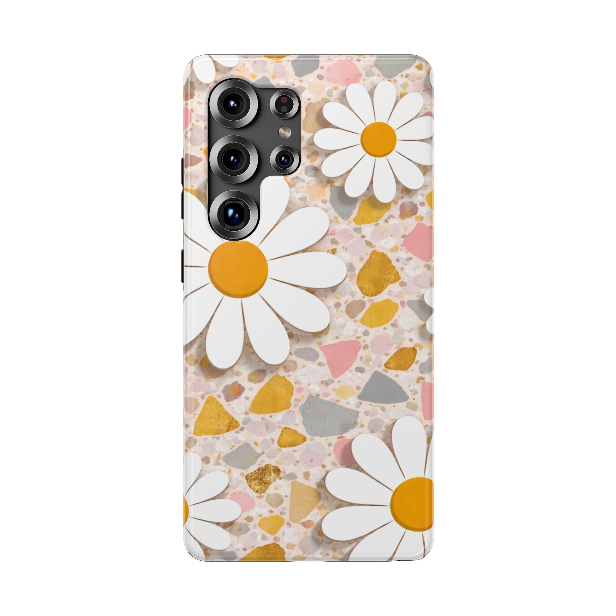 Samsung Galaxy case Impact-Resistant phone cover 25, 26 - White Flower