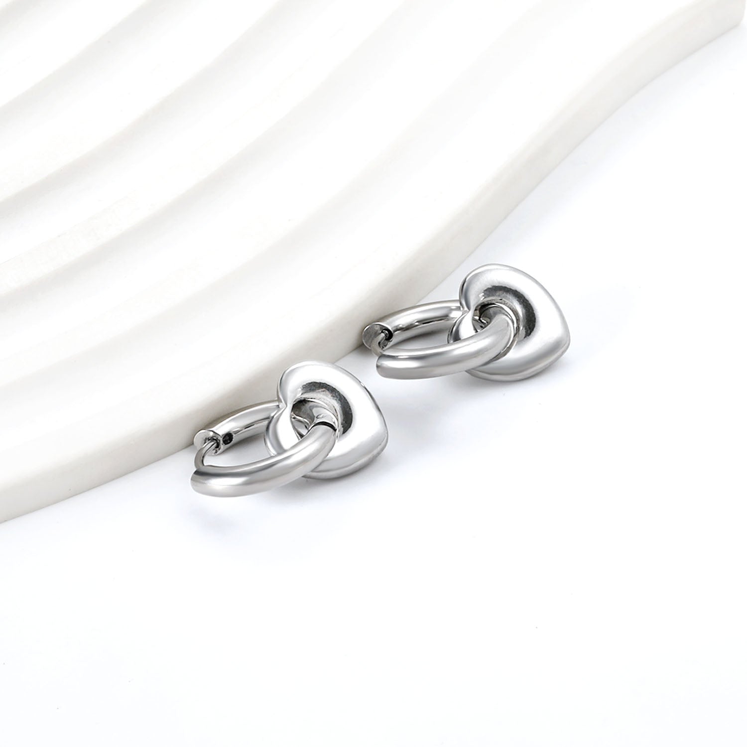 Heartfelt Circle Charm Earrings