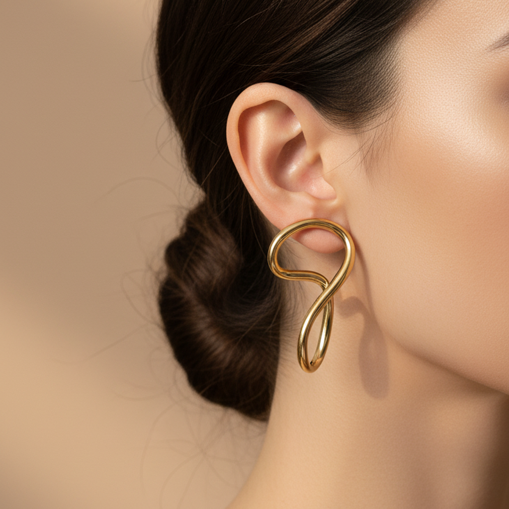 Chic Curved Hoop Earrings