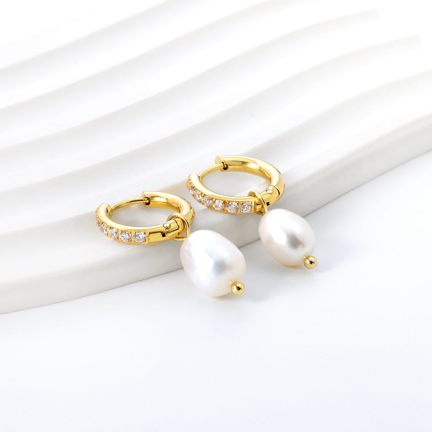 Pearl And Diamond Harmony Earrings