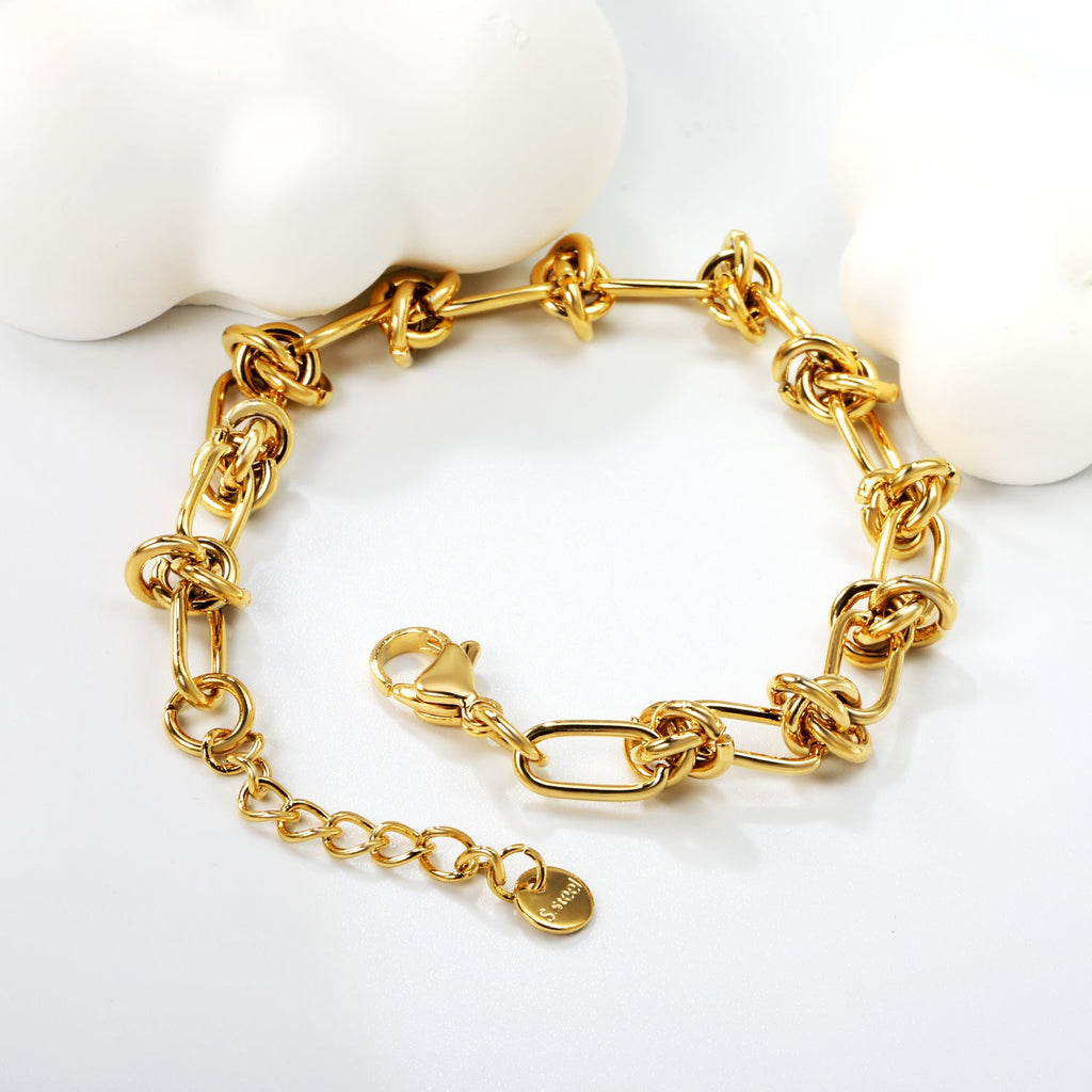 Knotty Gold Charm Bracelet