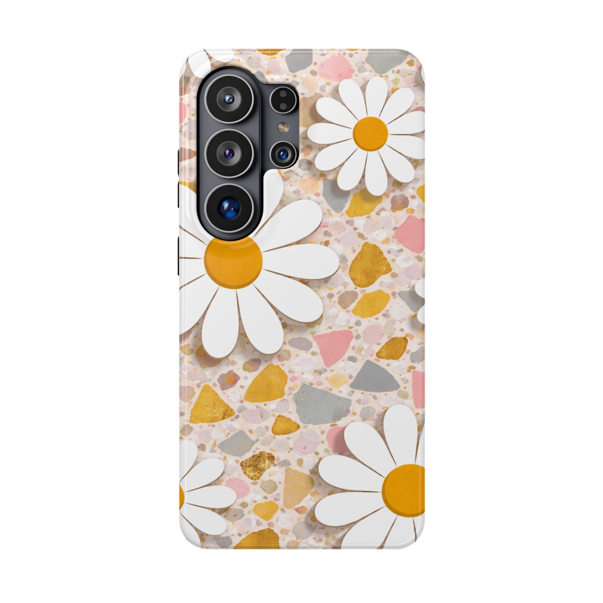 Samsung Galaxy case Impact-Resistant phone cover 25, 26 - White Flower