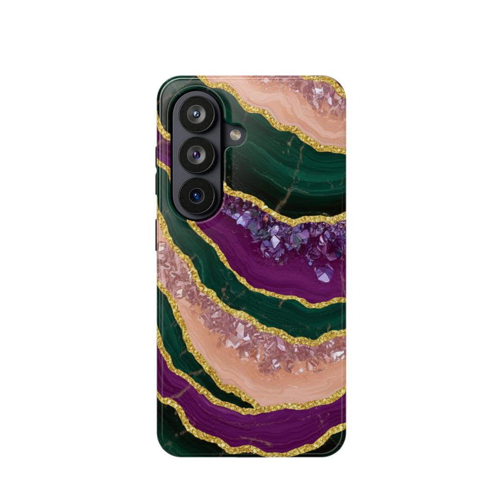 Samsung Galaxy case Impact-Resistant phone cover 25, 26 - Crystal Stone Pattern