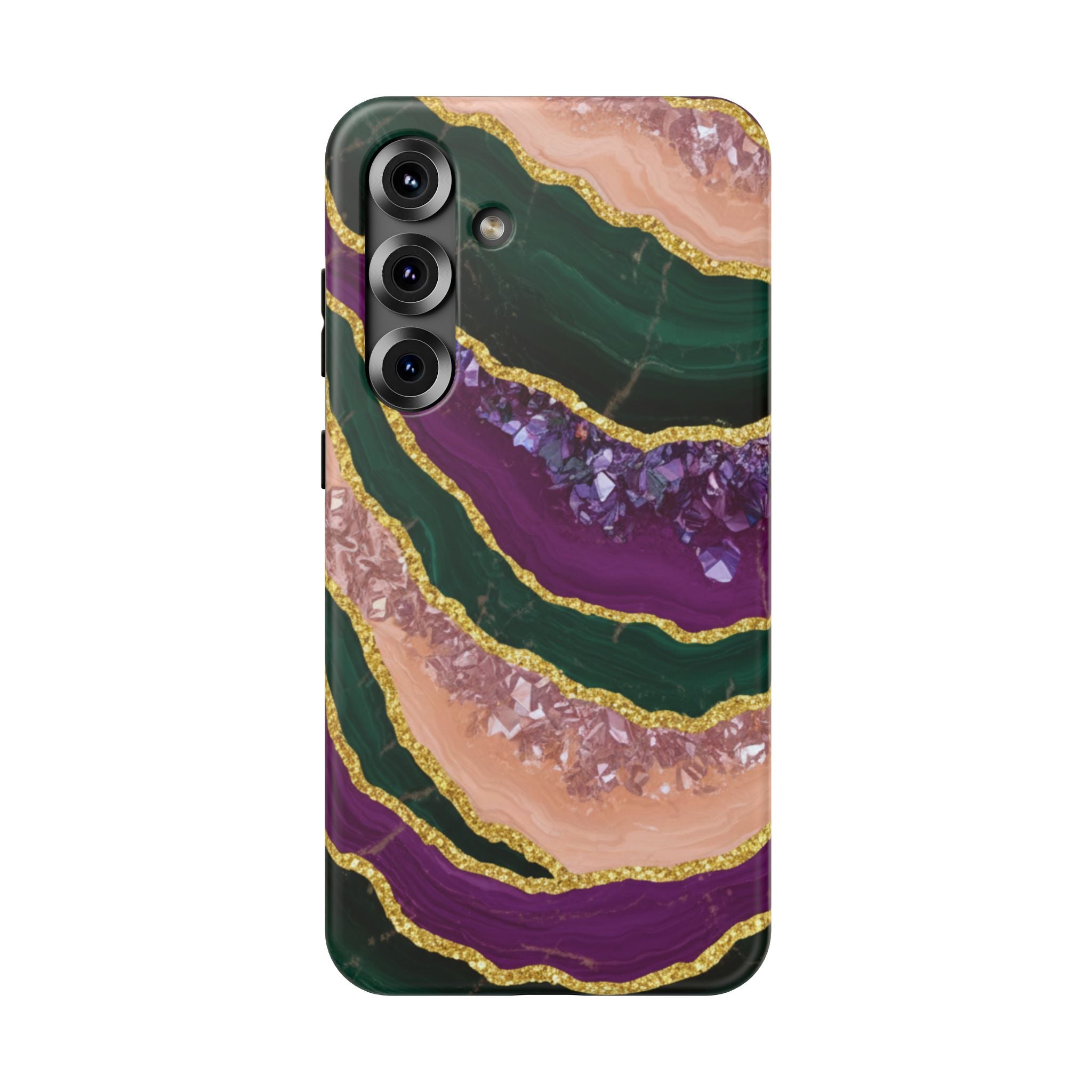 Samsung Galaxy case Impact-Resistant phone cover 25, 26 - Crystal Stone Pattern