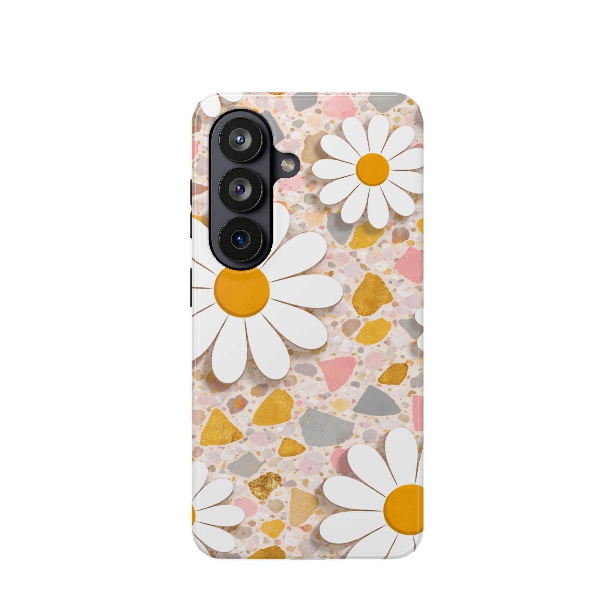 Samsung Galaxy case Impact-Resistant phone cover 25, 26 - White Flower