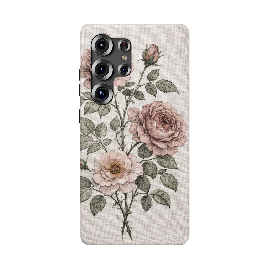 Samsung Galaxy case Impact-Resistant phone cover 25, 26 - Rose Flower