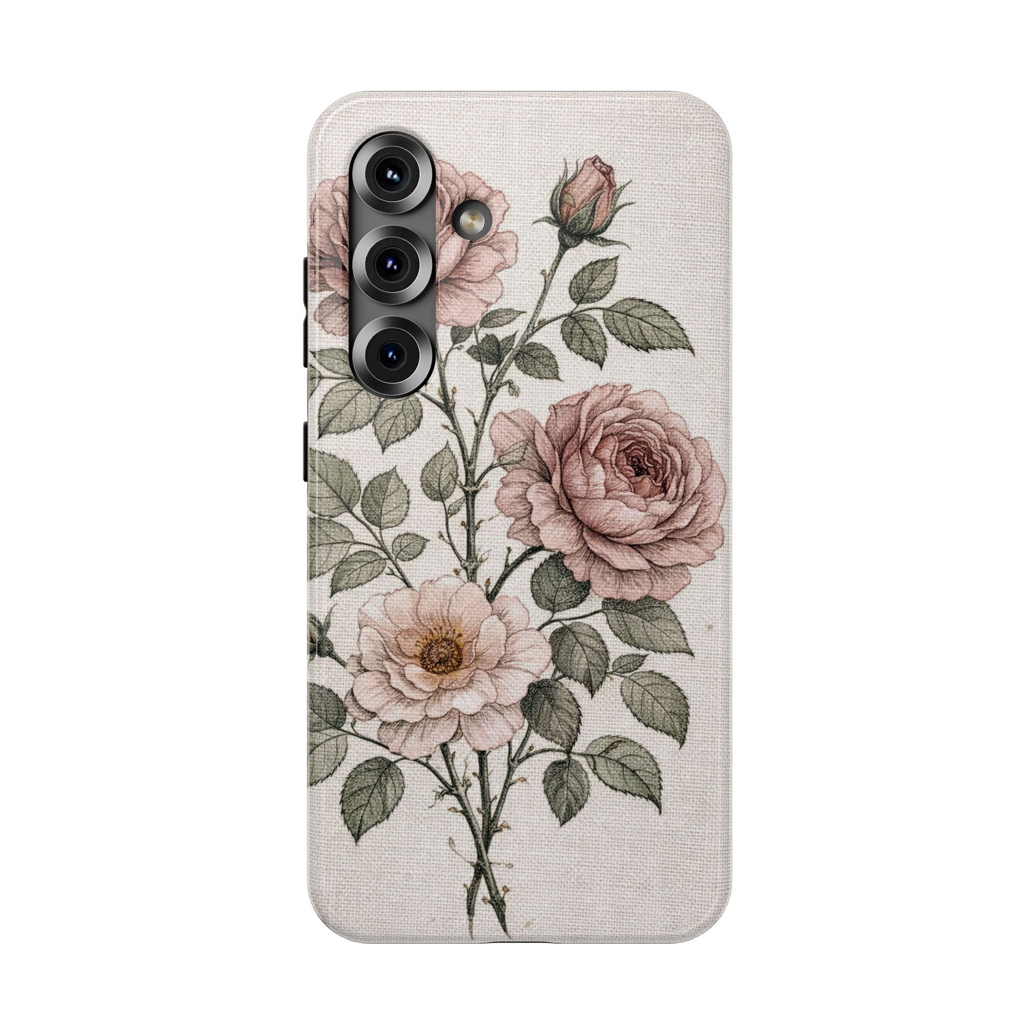 Samsung Galaxy case Impact-Resistant phone cover 25, 26 - Rose Flower