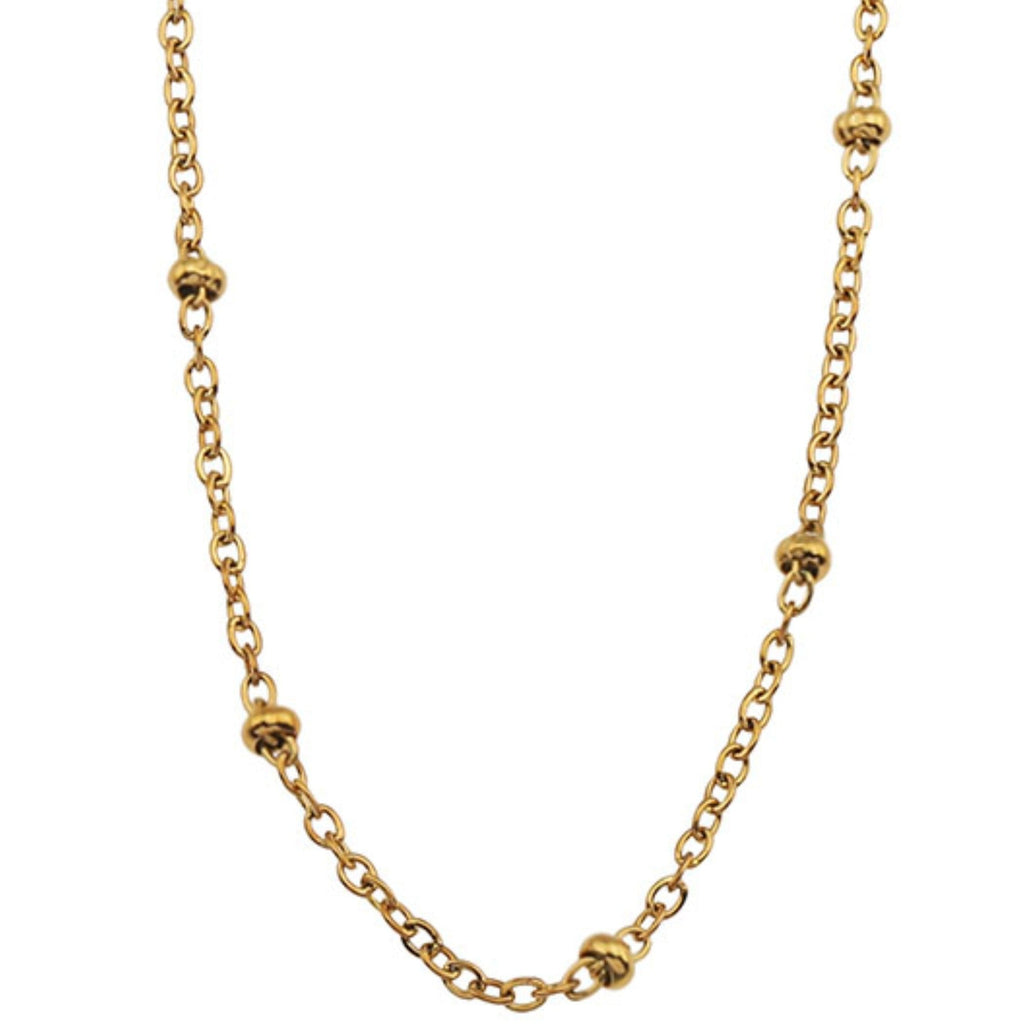 AVERY 20" Gold: Essential Daily Wear Beaded Gold Chain Necklace
