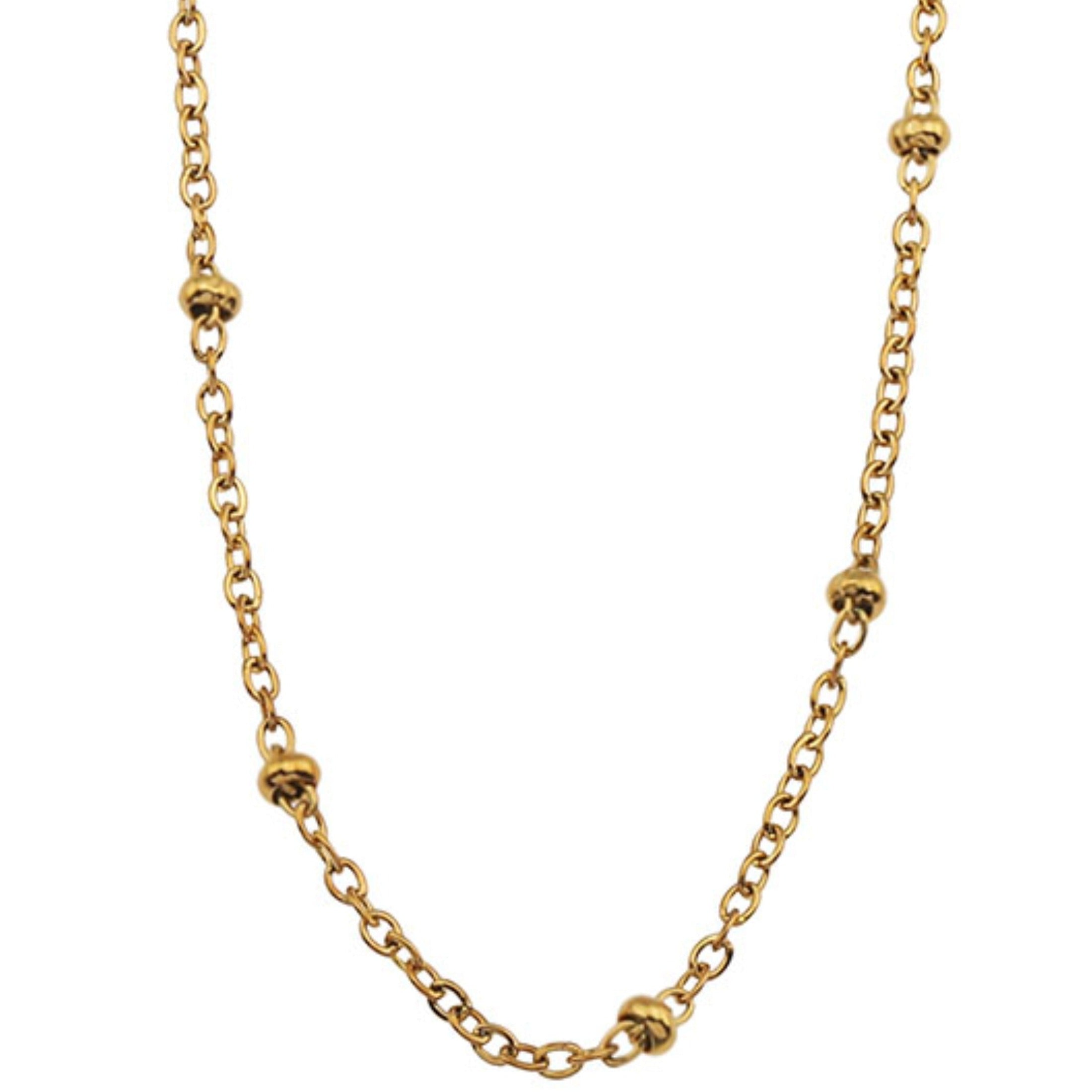AVERY 20" Gold: Essential Daily Wear Beaded Gold Chain Necklace