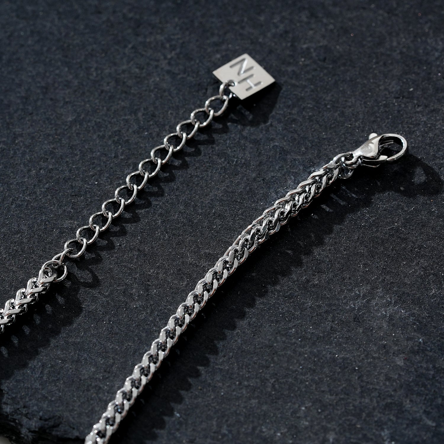 BILLIE LG: Cuban Link Chain Silver Anklet