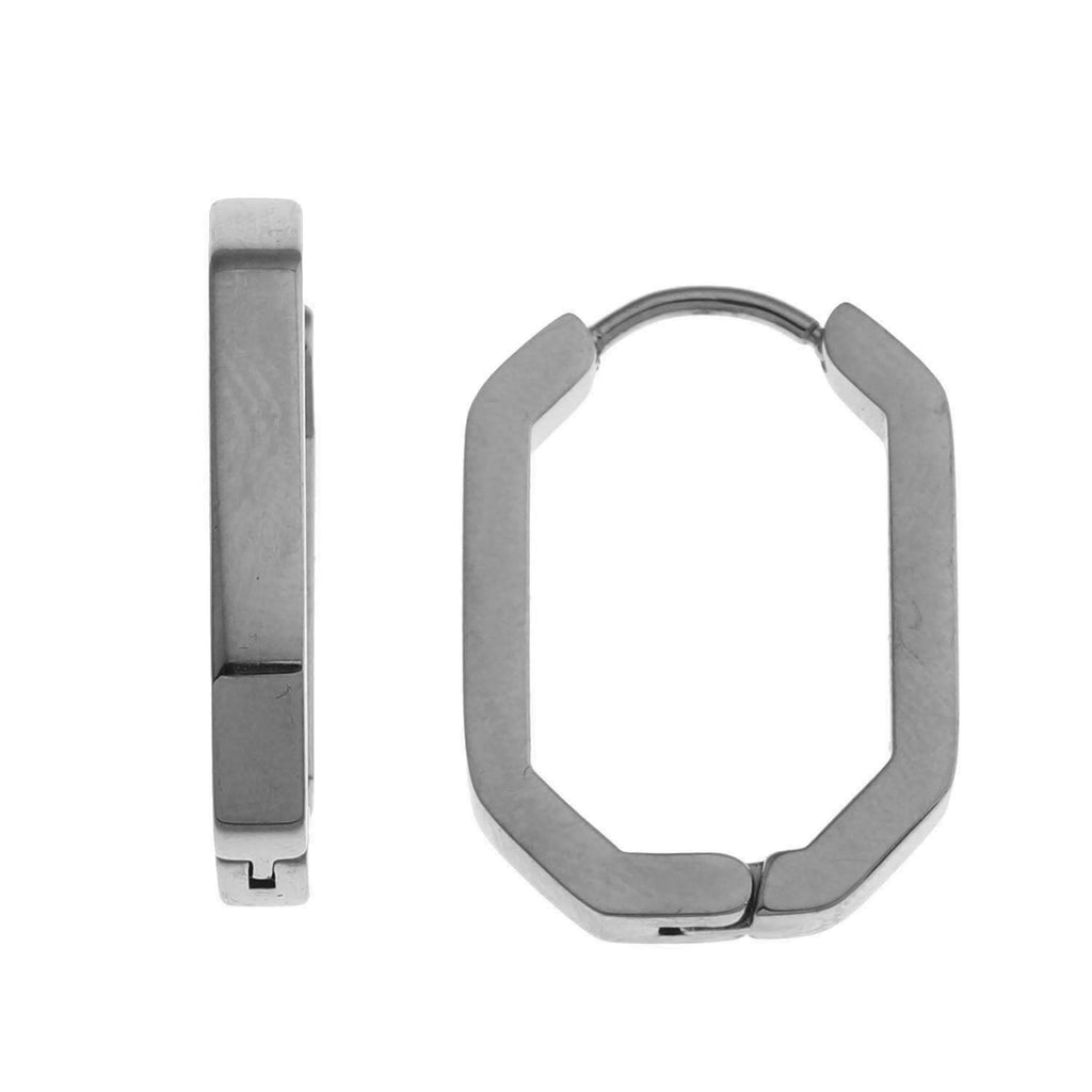 CACCURI Geometric Shaped Contemporary Hoop Earrings (In Gold & Silver)