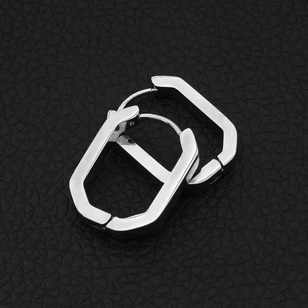 CACCURI Geometric Shaped Contemporary Hoop Earrings (In Gold & Silver)