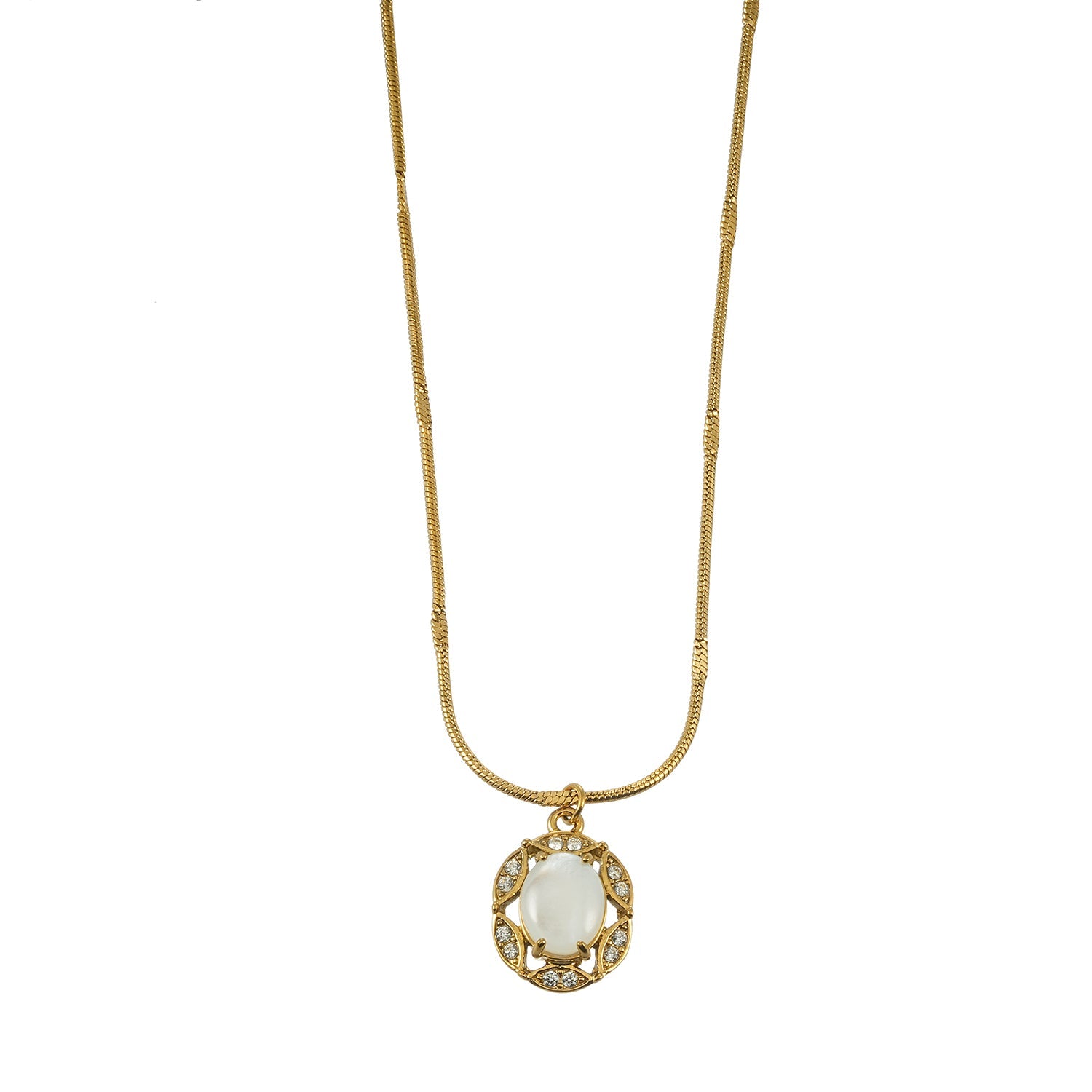 MYTHIC Gold: Heirloom Inspired Freshwater Pearl Halo Pendant Necklace