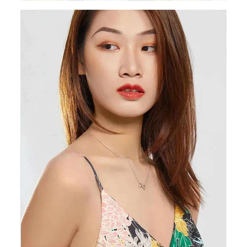 Delicate Rose: Sterling Silver Choker Necklace with Infinity Design