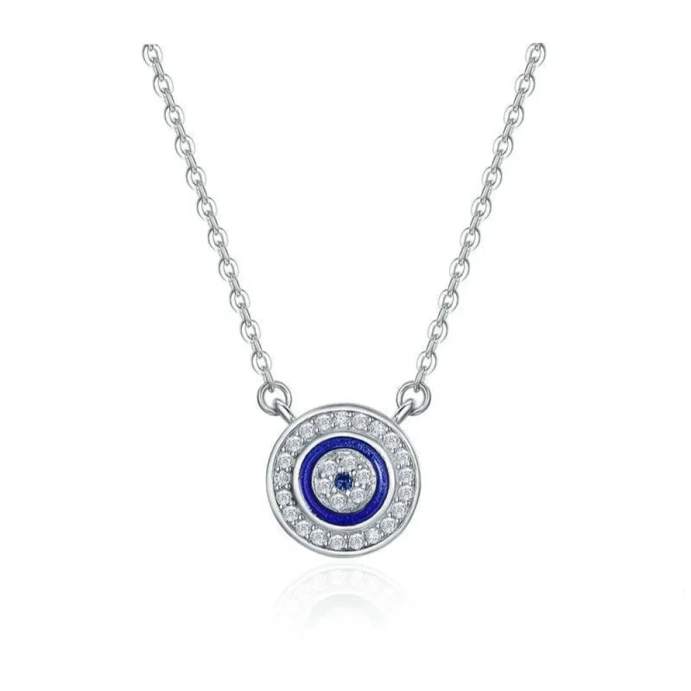 Guardian Evil Eye Sterling Silver Pendant Necklace