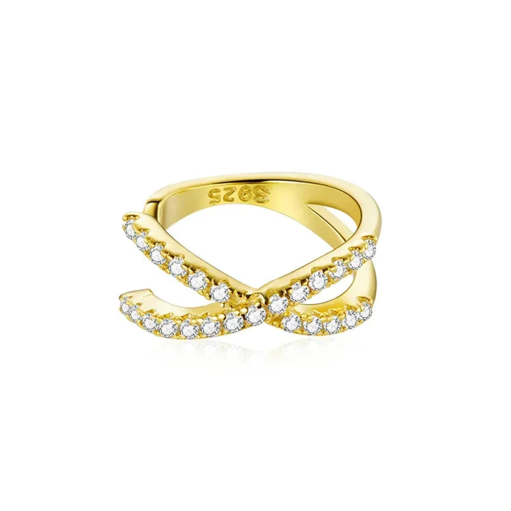 925 Sterling Silver Ear Cuff - Elegant Gold Color Clip Earrings For Women