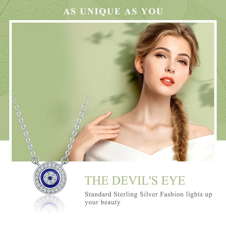 Guardian Evil Eye Sterling Silver Pendant Necklace
