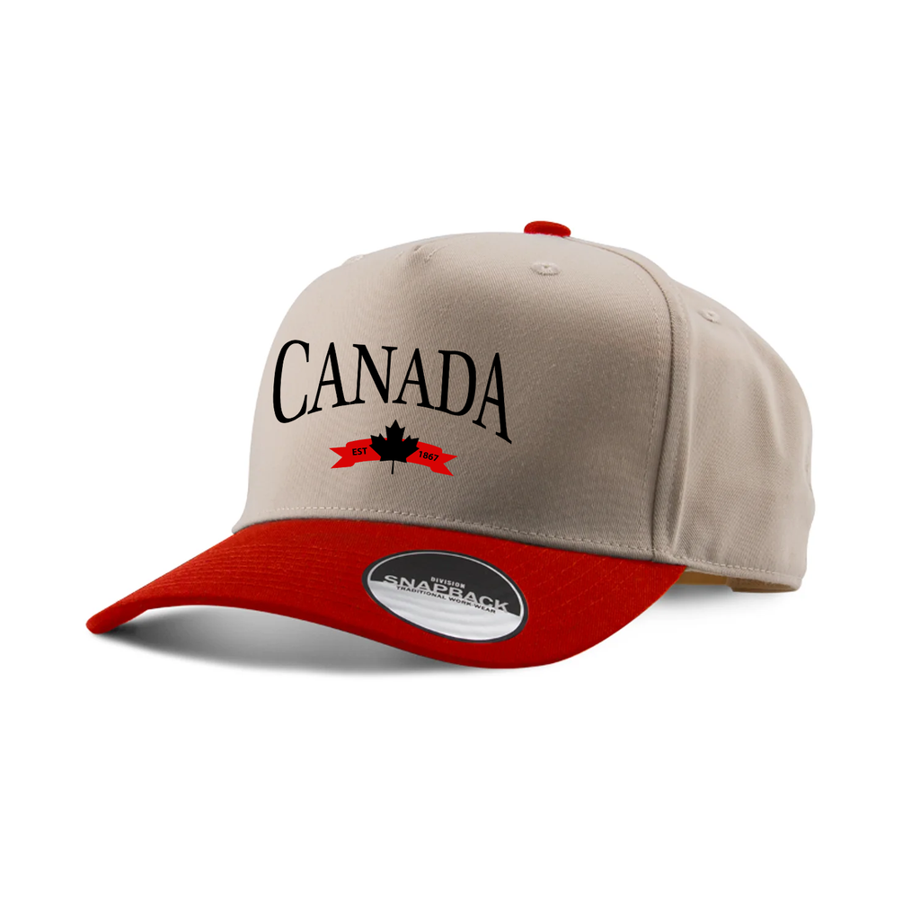 CANADA VARSITY EMBROIDERED TWO-TONE PANEL CAP