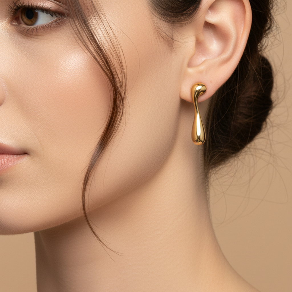Asymmetric Drop Earrings