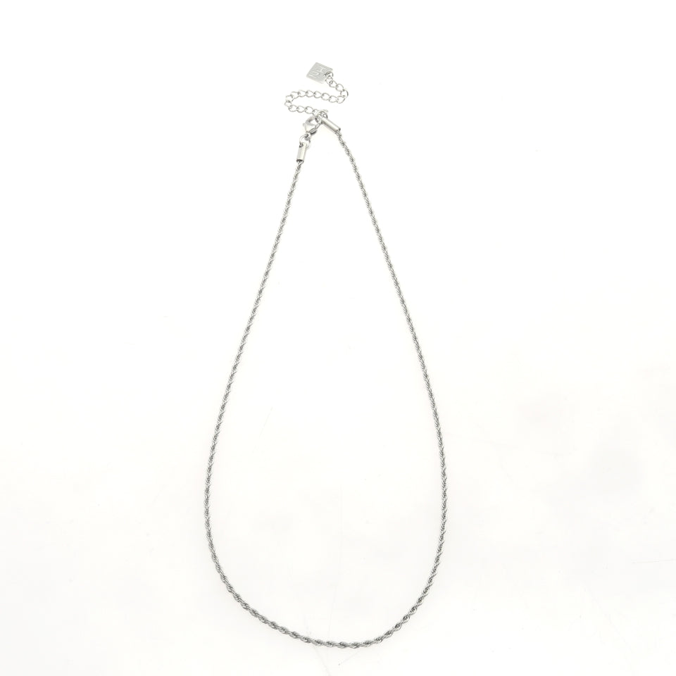KIRA: Rope Chain Silver Necklace 20 Inches