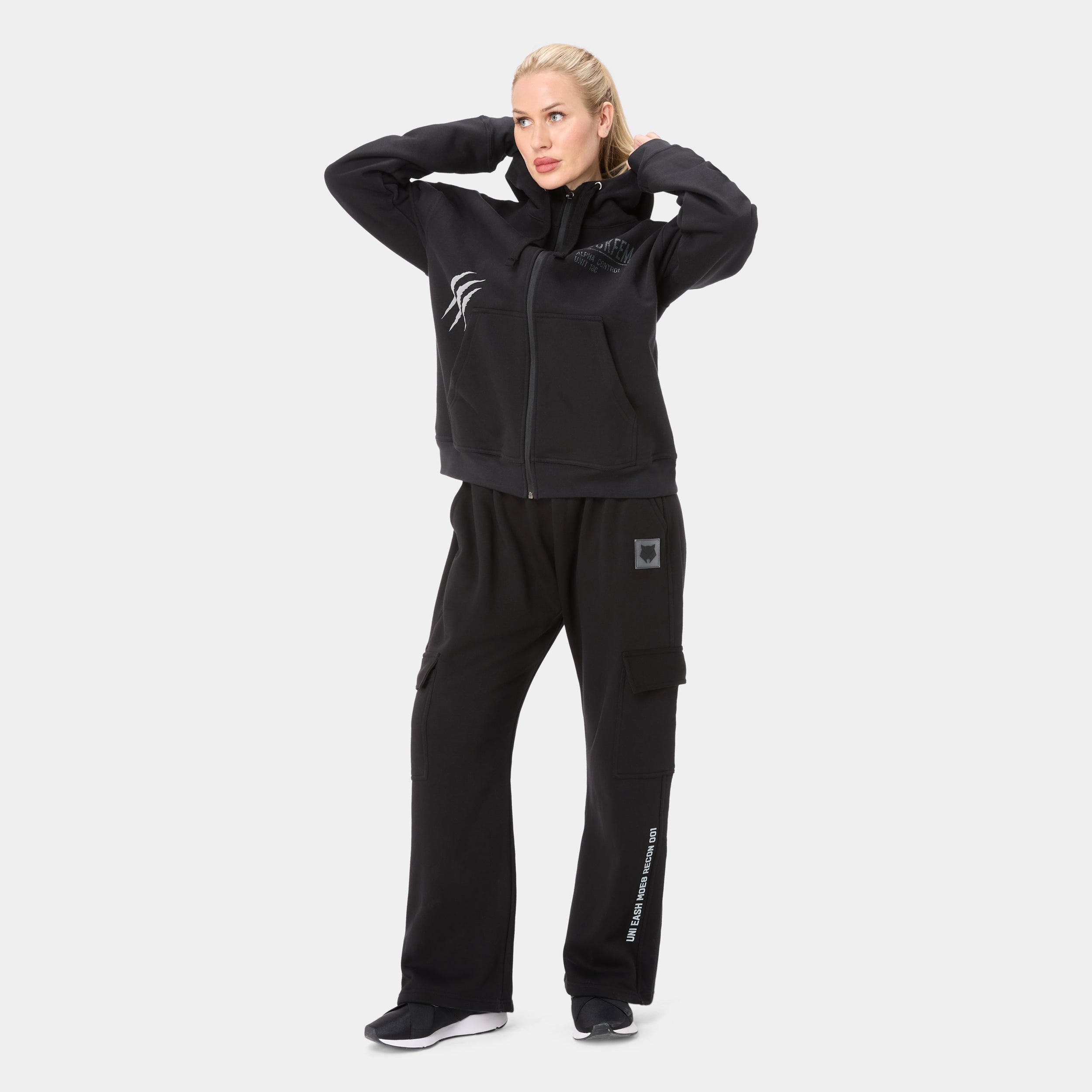 LOCKFEM_05 HOODIE — WAR BLACK