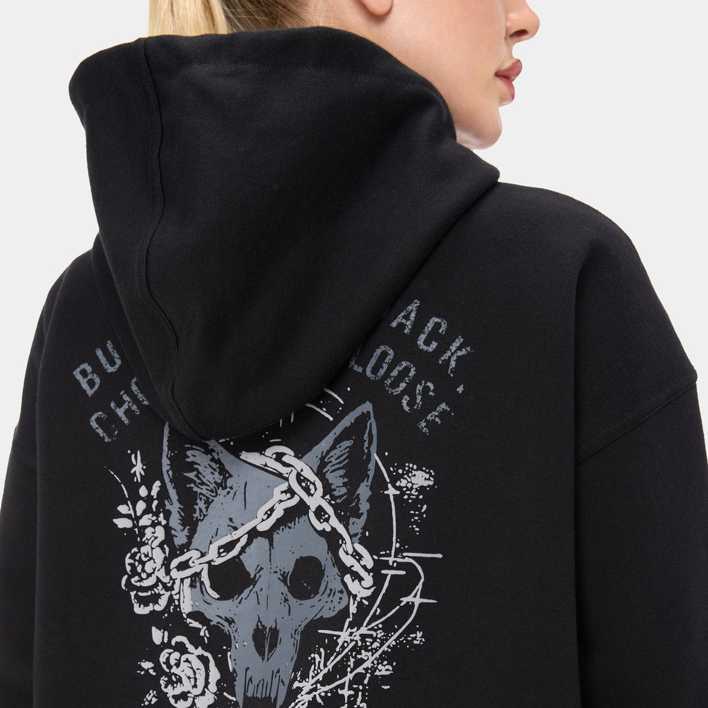LOCKFEM_05 HOODIE — WAR BLACK