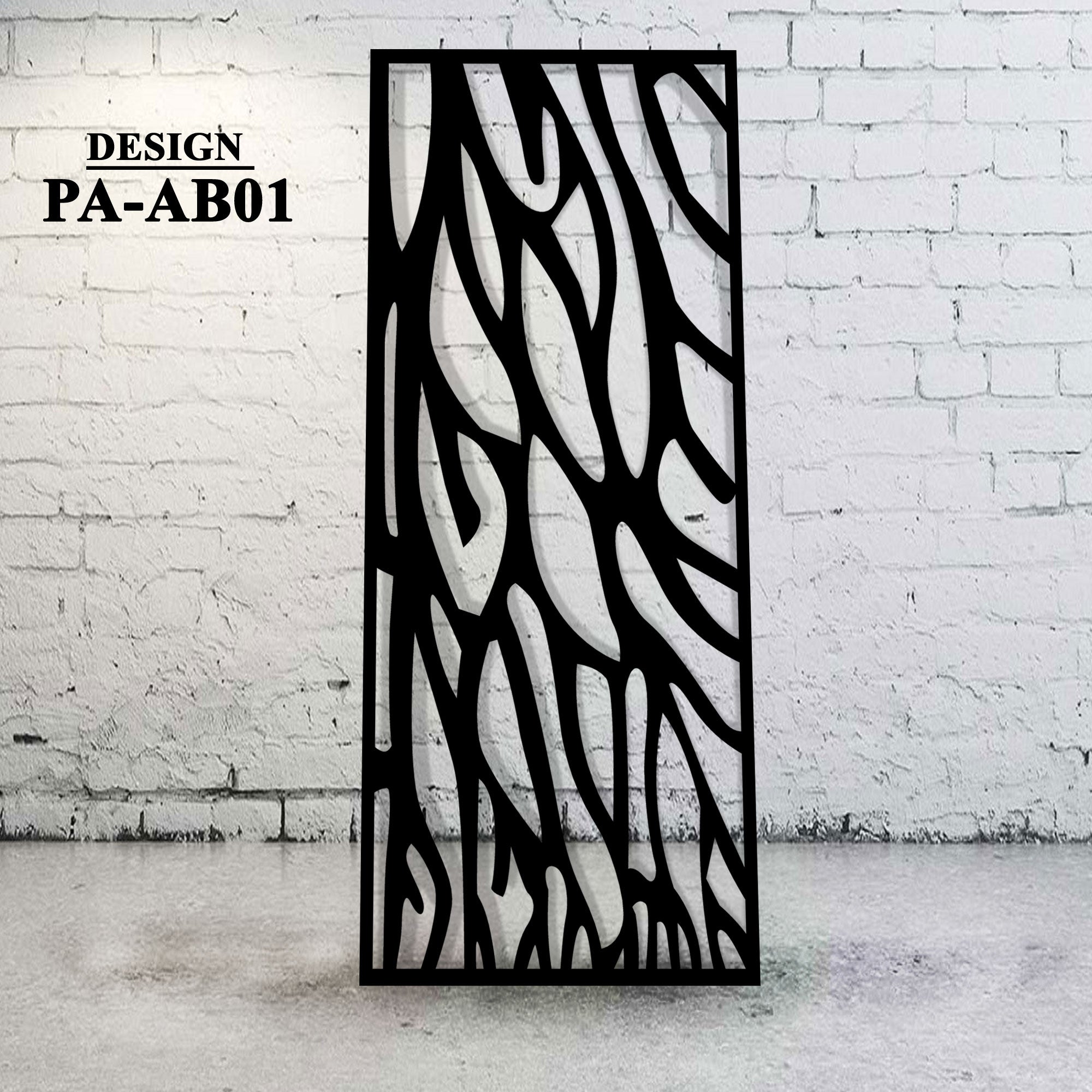 Laser Cut Metal Privacy Screen Abstract Design - AB01