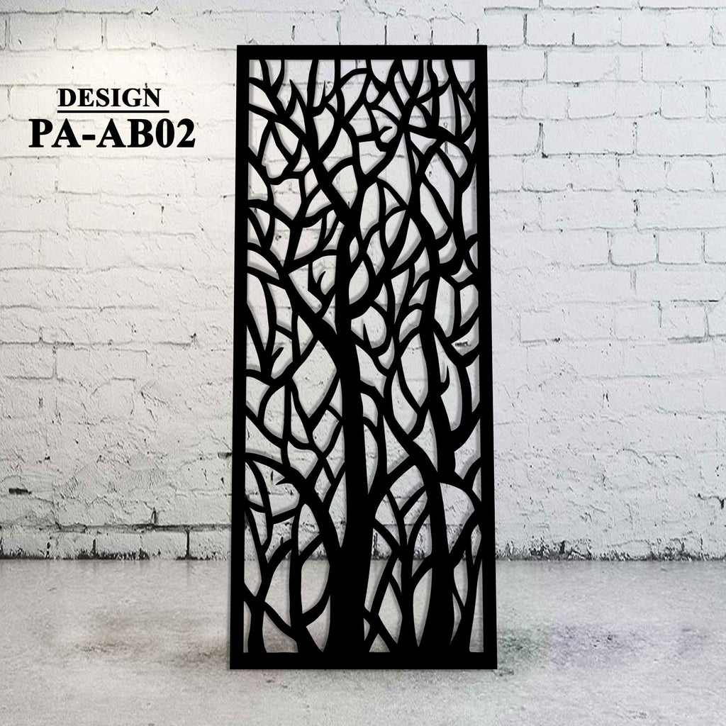 Laser Cut Metal Decorative Privacy Screen Abstract Design - AB02