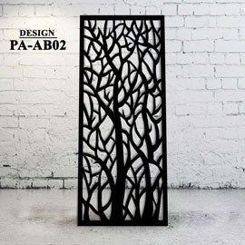 Laser Cut Metal Decorative Privacy Screen Abstract Design - AB02