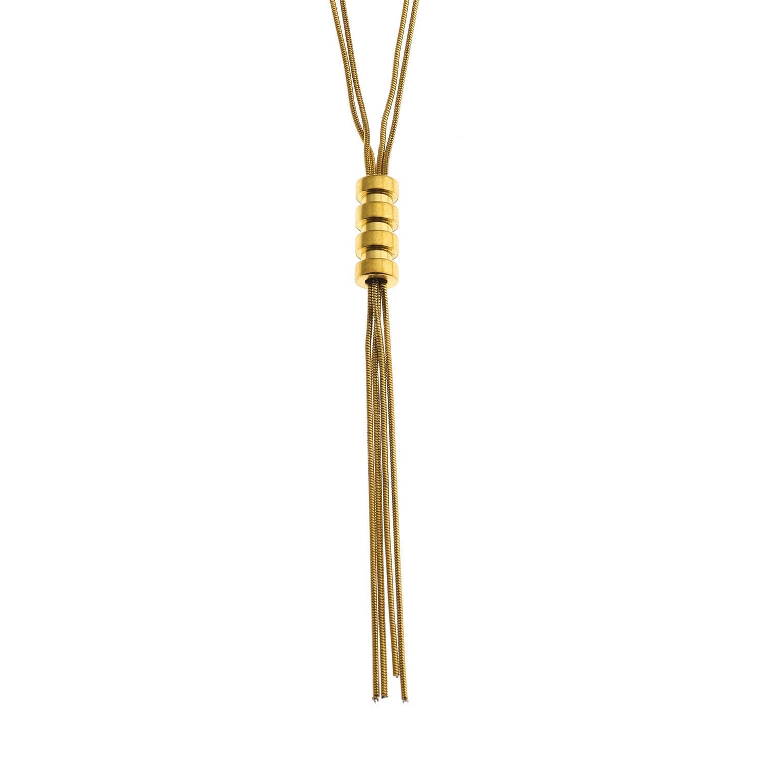 TELMA: Lariat Style Multi Stranded Necklace.
