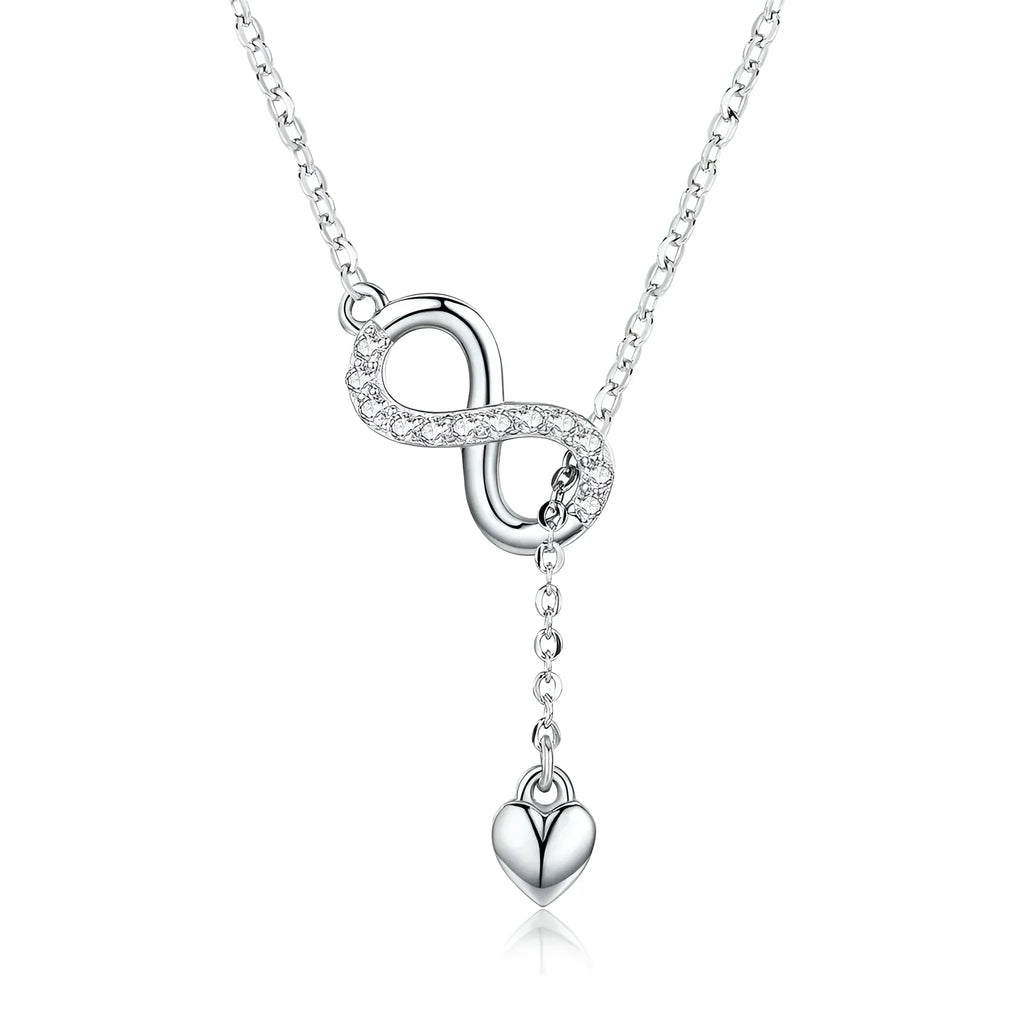 Forever Love: Delicate Infinity Necklace In Sterling Silver