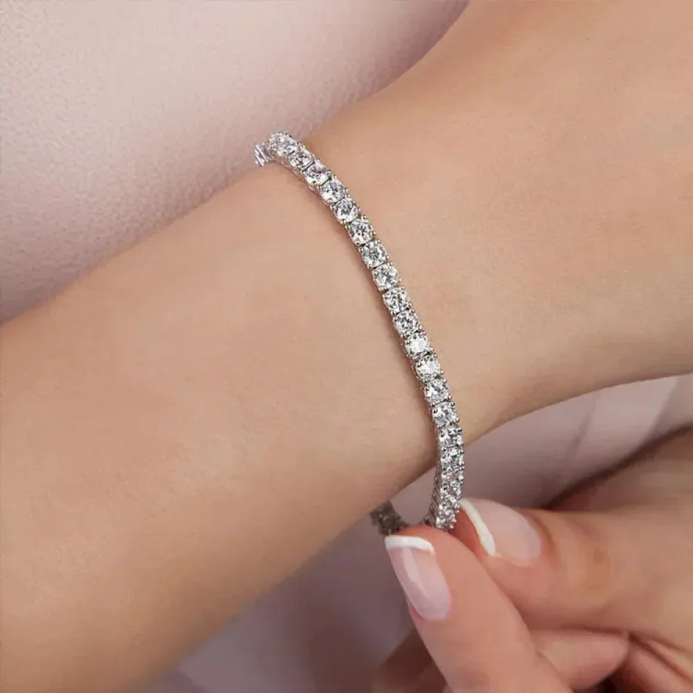 925 Sterling Silver CZ Tennis Bracelet