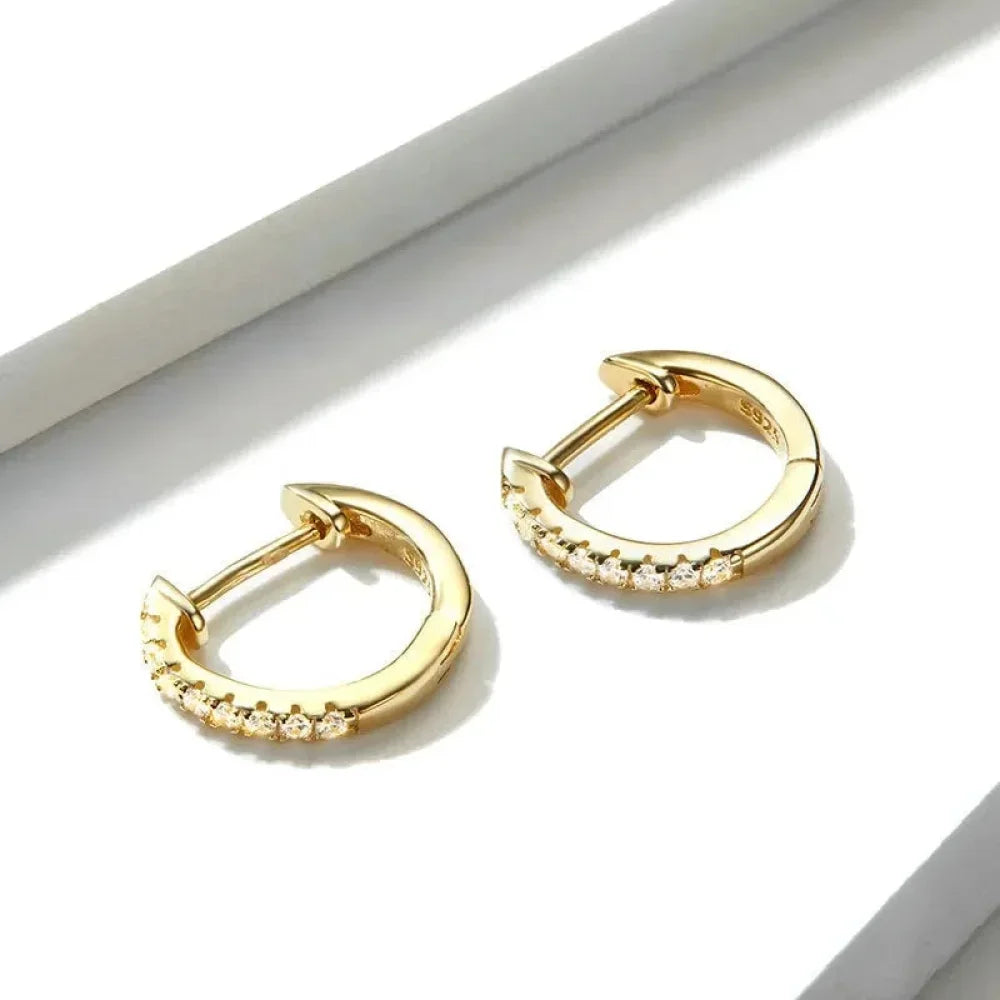 Stunning 925 Sterling Silver Small Hoop Earrings - Chic And Timeless