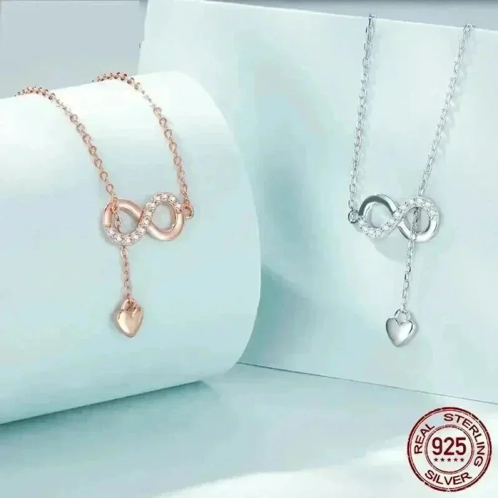 Forever Love: Delicate Infinity Necklace In Sterling Silver