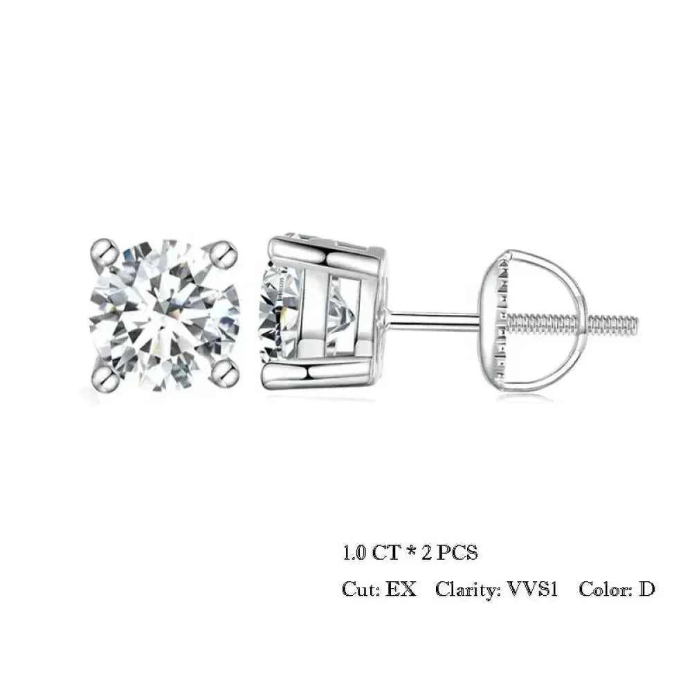 Breathtaking Moissanite Heart Stud Earrings | 925 Sterling Silver