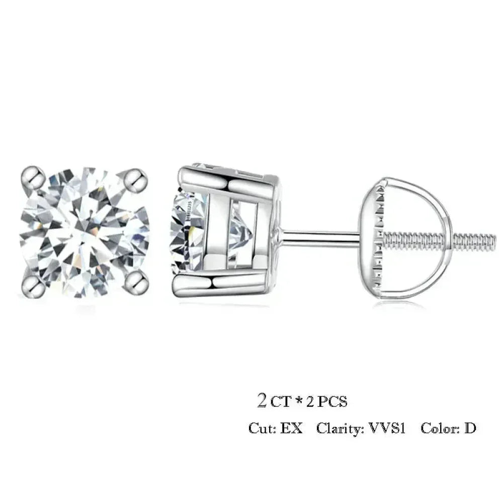 Breathtaking Moissanite Heart Stud Earrings | 925 Sterling Silver
