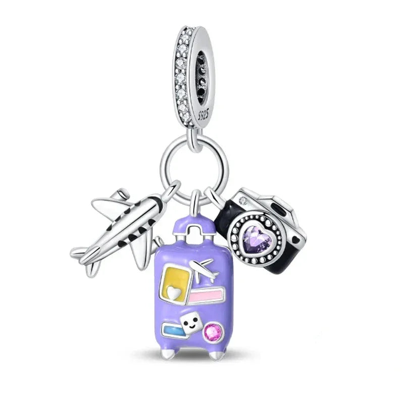 Travel Diary Sterling Silver Charm
