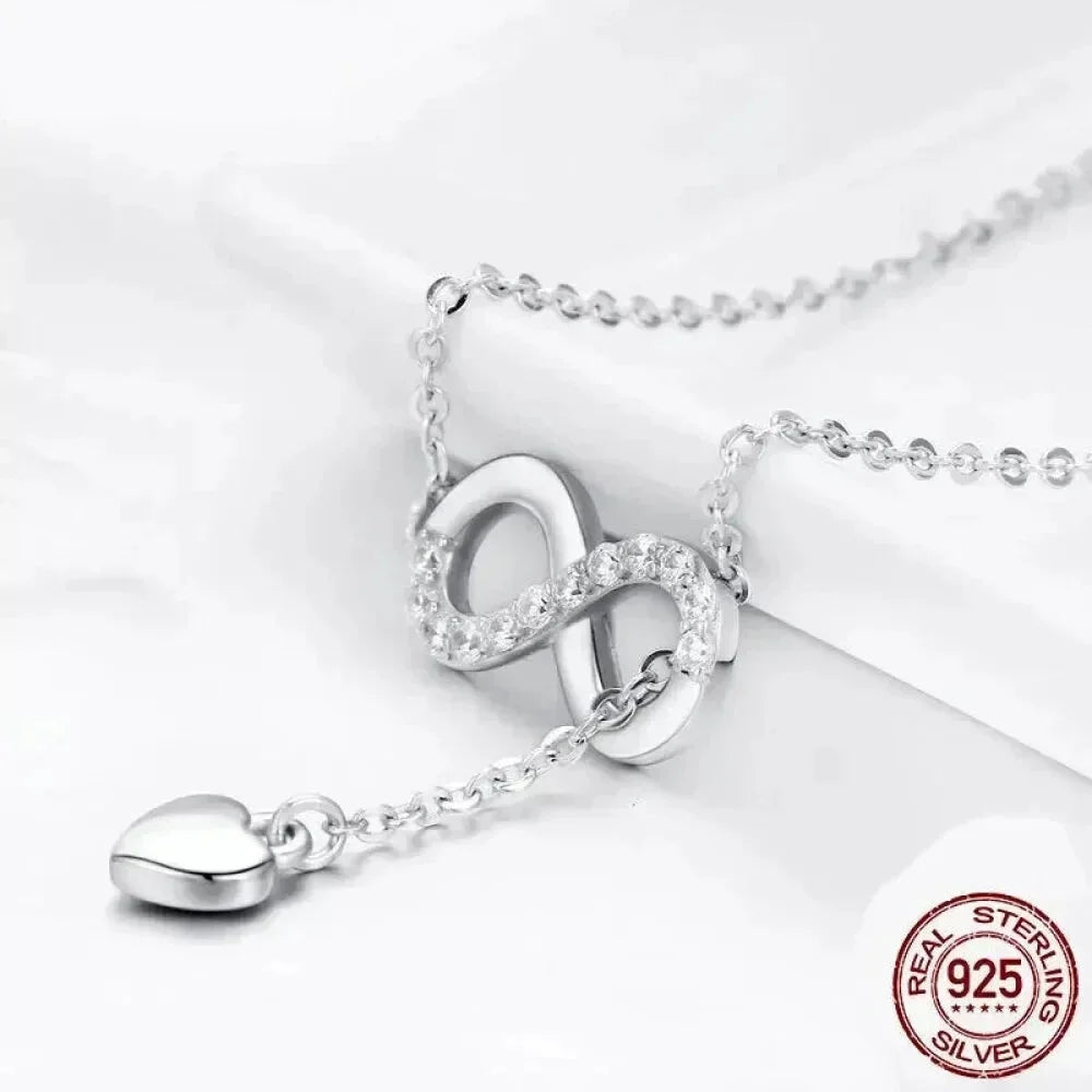 Forever Love: Delicate Infinity Necklace In Sterling Silver