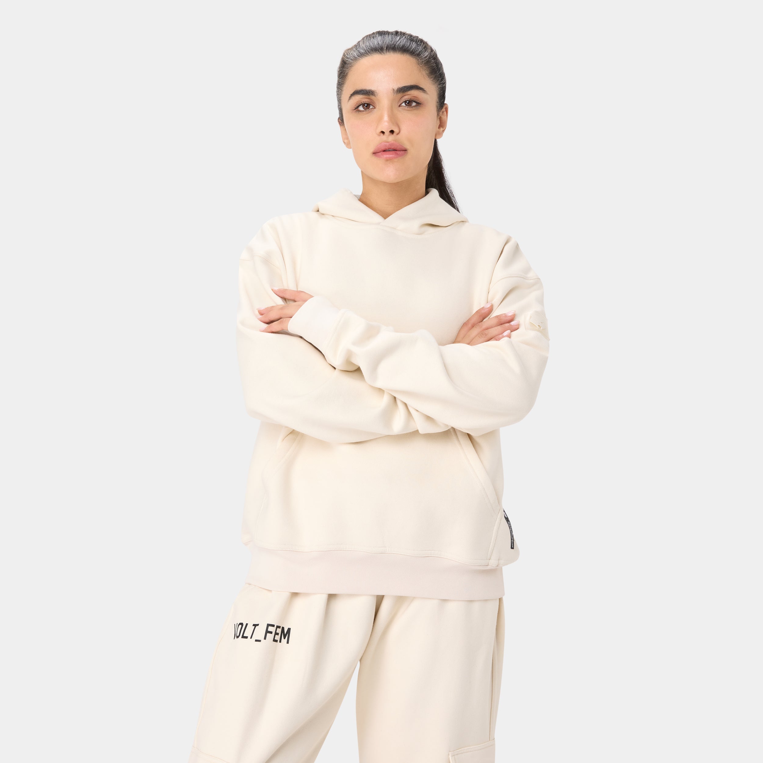 VOLTFEM_77 HOODIE — TACTICAL BIEGE