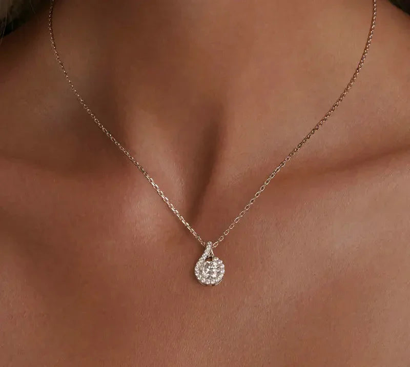 Dazzling 1ct Moissanite Sterling Silver Pendant Necklace