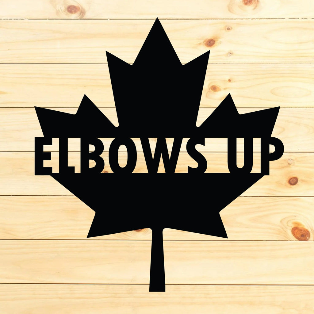 Elbows Up Metal Art | Canadian Rustic Wall  Décor